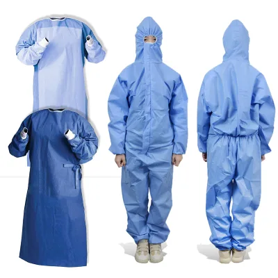 Hot Selling Medical CPE Isolation Gown Hospital Gown Full Back Overhead Gown Individual Pack AAMI Level 3 Surgical China