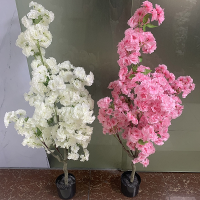 120cm Sakura Tree Bonsai Flower Tree Artificial Cherry Blossom Trees in Pot for Home Office