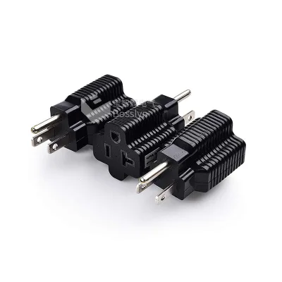 ETL Listed Nema 5-15P to 5-15R+5-20R AC Adapter USA 3Pin Male to Female AC Adapter