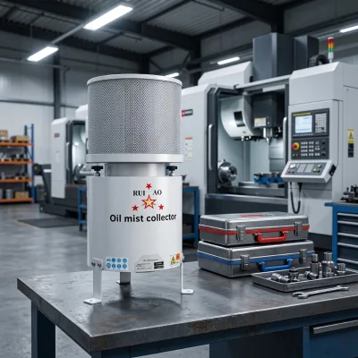 Industrial Centrifugal Oil Mist Collector Vertical Installation Space Saving Oil Smoke Purifier for Machining Center