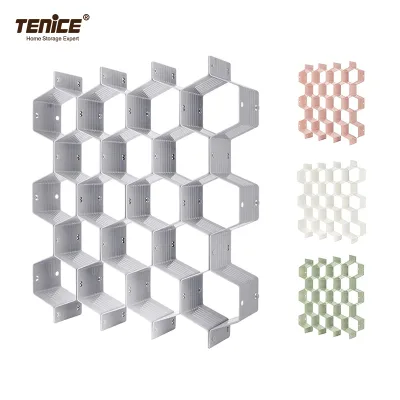Tenice Honeycomb Separator Drawer Organizer Divider for Underwear Belt-scarf Socks Organizer Adjustable Plastic 50 Multifunction