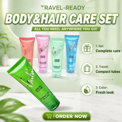 Wholesale Custom Hotel Travel Shampoo/ Conditioner Sets Mini Soap and Shampoo in Colorful Squeeze Bottles for Hotel