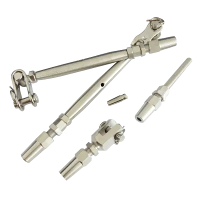 Inch Turnbuckle Jaw-Jaw Closed Body Stainless Steel Swageless Terminal Wood Thread
