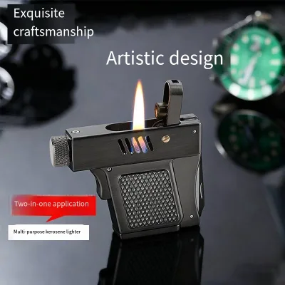 Wholesale Portable Vintage Retro Unconventional Kerosene Lighters Creative Unique Designs Cigarette Refillable Windproof Metal