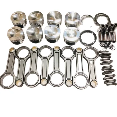 4.0T V8 82.5mm CR 9.5:1 Forged Piston QX Beam Forged Rod Kit Forged Connecting Rods for AUDI S6 S7 A8 S8 RS6 RS7 4.0T V8 TFSI