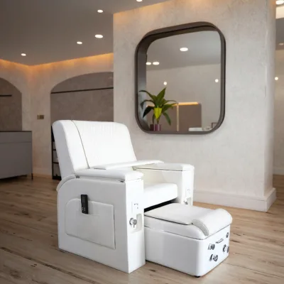 Customizable Luxury Salon Spa Furniture Diamond Shaped Backrest Strap Remote Control Bottom Retractable Design Bilateral
