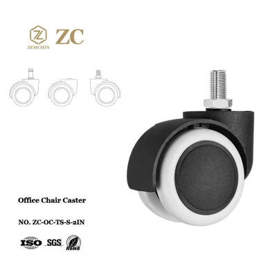 Factory Wholesale 2inch 50mm Caster Wheels Heavy Duty Threaded Stem for Kitchen Bedroom Office Chair Living Room Dining