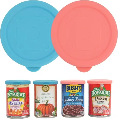 Silicone Jar Lid, Silicone Canning Storage Lid, Food Sealing Freshness Lid Suitable for 3-4 Inch Food Cans