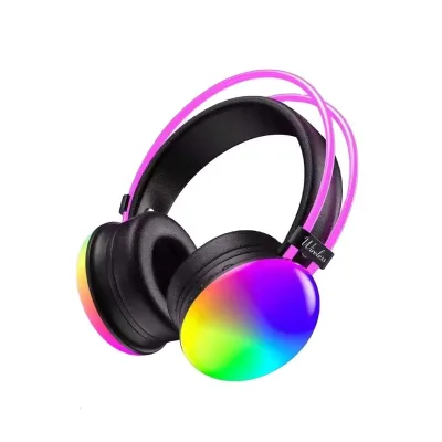 High Quality Custom Wireless Gaming Headphones Oem RGB LED Lighting Blue Tooth Stereo Gamer Headsets with Mic