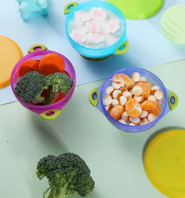 Baby Feeding Bowl with Suction Base and Lid