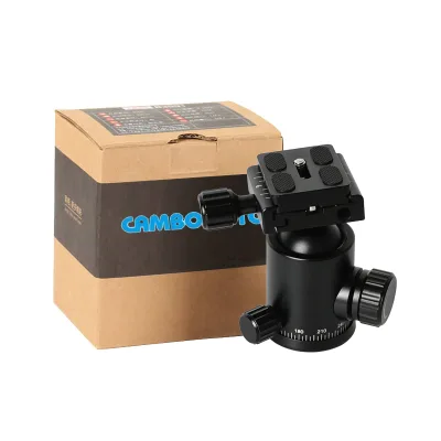 360 Degree Panoramic Base Aluminium Alloy Camera Ball Head with Quick Release Climp