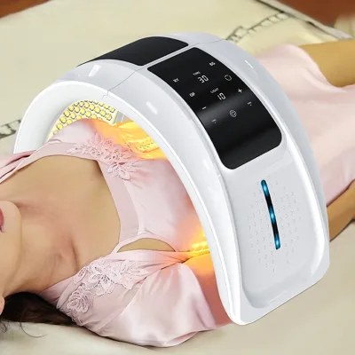 Hot Selling 7 Color LED Face Machine Facial LED Red and Blue Light Therapy Skincare Device for Home Use Desktop Type