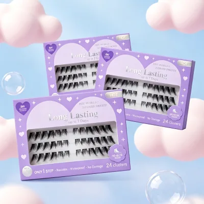 Lash Cluster D Curl Extension PBT Korean Silk Diy Cluster Lash Diy Eyelash Extensions Natural Cluster Lashes