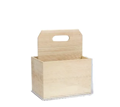 Pine Wooden Wine Storage Box with Handle