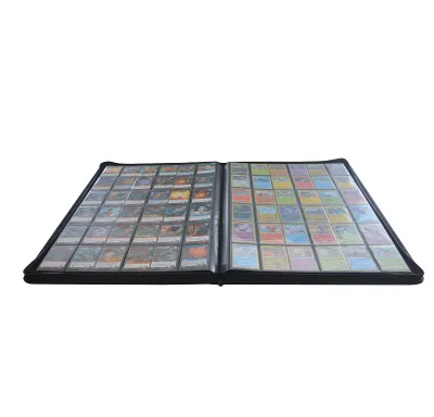 Huge PU Leather Trading Card Album with 36 Pockets 028 Thick Pages Zip Card Binder Accepts OEM/ODM Customized