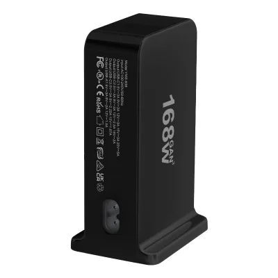 168W 6-Port USB C Charging Station Hub Desktop Charger 100W USB-C for Mobile Phones Tablets Laptops