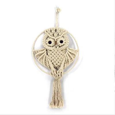 Wholesale HAOHAO Brand 100% Cotton Yarn Hand-woven Wall Decorative Macrame Tapestry Curtain Made in Zhejiang China