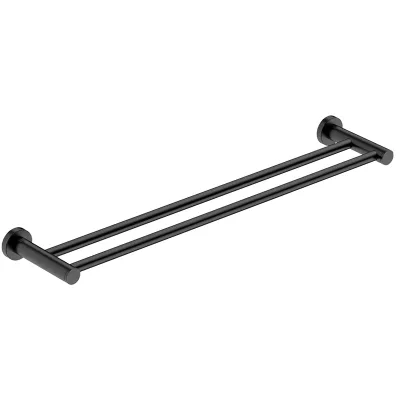 Manufacturer Low Price New Stainless Steel Bathroom Wall Mounted Towel Rack Holder Black Bath Towel Rack