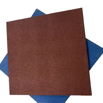 Green Red Color Rubber Floor Mat Outdoor Gym Mat Carpet 1m x 1m x 25mm Thickness gym