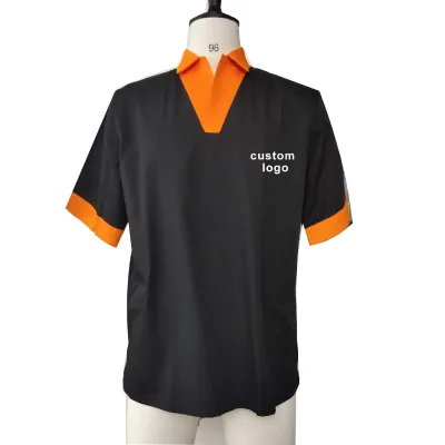 Black Chef Cook Shirt Cooking Other Uniforms Work Clothes Waiter Waitress Polo Shirt