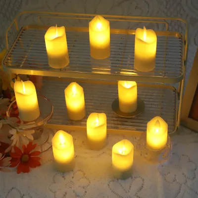 Timer Remote Control Realistic Flickering Flame LED Candle Battery Operated Flameless Pillar Candle for Wedding Party Home Decor