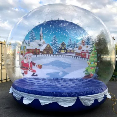 Inflatable Bubble Tent Christmas Wedding Human Size Snow Globe With Blowing Snow for Sale
