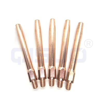 M6 70mm Extended Tips Nozzle for Robot CuCrZr Copper Long Wire Feed MIG Welding Protective 350A Special Conductive Reducer