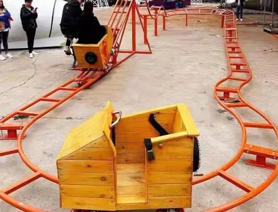 Thrilling Unpowered Mini Roller Coaster Ride Compact Gravity Amusement Park Attraction for Family Fun and Theme Parks