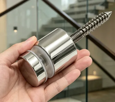 Construction Hardware Modern Balcony Staircase Handrail Railing Stainless Steel Flooring Tempered Glass Standoff