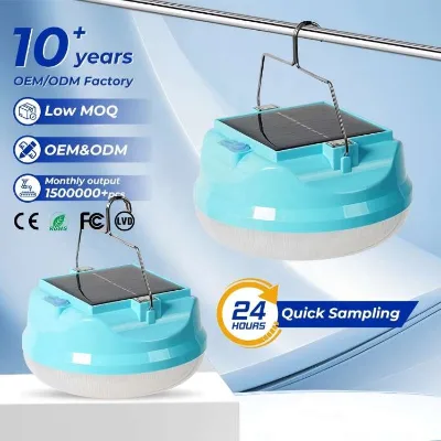 Portable 30W-200W Solar LED Emergency Light USB Rechargeable Waterproof Remote Control 6 Hours Emergency Time for Camping Night
