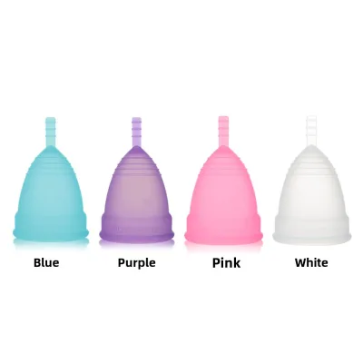 Eco-Friendly Silicone Menstrual Cup Set Foldable Cup & Pad with Satin Bag Factory Stock Cross-Border Reusable Menstrual Disc
