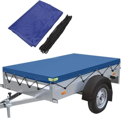 Trailer Tarpaulin Flat Tarpaulin 209 X 121 X 10 cm Includes 7 m Rope with Reinforced Edges Cover for Various Car Trailers