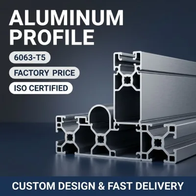 Wholesale 6000 Series Aluminum Profile 6061 6063 Custom Industrial Aluminum Extrusion Profiles for Construction Machinery