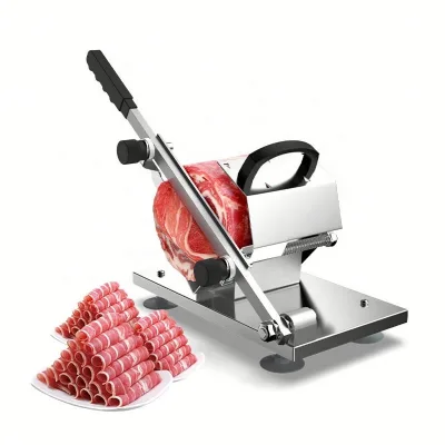 High Quality Household Multifunctional High Rigidity Mutton Rolls Cutter Machine PLC Core Components Frozen Meat Slicer