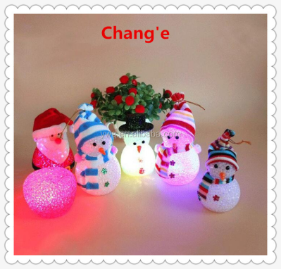 LED LIGHTED SNOWMAN Lighted Plastic Snowman
