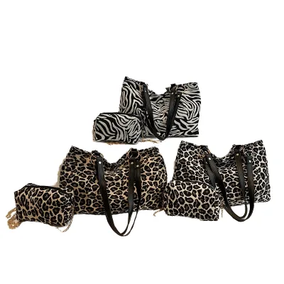 New Arrival Autumn Winter Large Capacity Women Bags Ins Style Crossbody Bag Leopard Print Shoulder Tote Bag