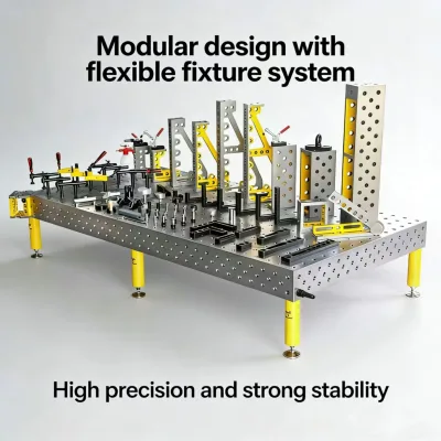 3D Welding Table D28 Series Cast Iron 3D Adjustable Welding Table With Jigs and Fixtures Cart System Jigs Fixture OEM