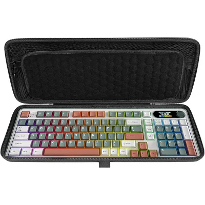 Hard Travel Case for Compact 90%-96% Keyboard,Computer 100 Key Wireless/Wired Keyboard Carrying Protective Storage Box Bag
