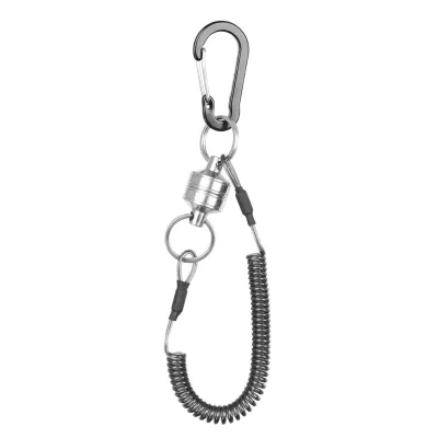 Magnetic Wrist Safety Strap Steel Wire Retractable Lanyard Keychain for Outdoor Fishing Tools and Portable Equipment