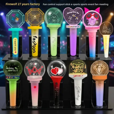 OEM Rechargeable 2.4G Bluetooth APP Pixel Control Concert LED Light Stick DMX Group Controlled Custom Flashing Glow Stick