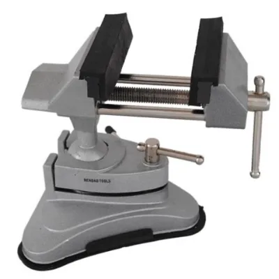 ANDUUK Bench Vice Rubber Base Portable Woodworking Aluminum Pivots Multi-Angle Vacuum Bench Vise