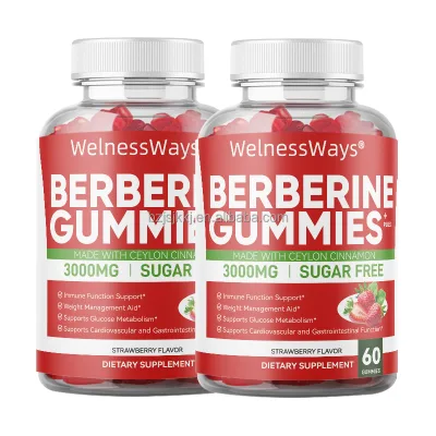 Natural Dietary Supplement Organic Berberine Gummy for GMP Certified Non GMO Vegan Ceylon Cinnamon Berberine Extract Gummies