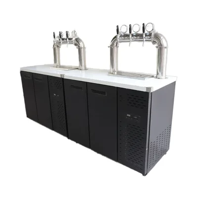 Automatic Draft Beer Distributor, with Tower Faucet Cooling Tube and Keg Compatibility, Suitable for Commercial Kitchens.