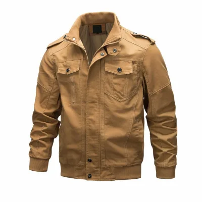 Autumn Winter Men's Work Jacket Polyester Turn-down Collar Breathable Windproof Eco-Friendly OEM Service Wholesale