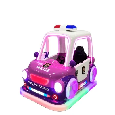 LED Light Police Car Bumper Car Ride with Siren Light Bar for Kids Ride Amusement Park Mall Kiddie Ride