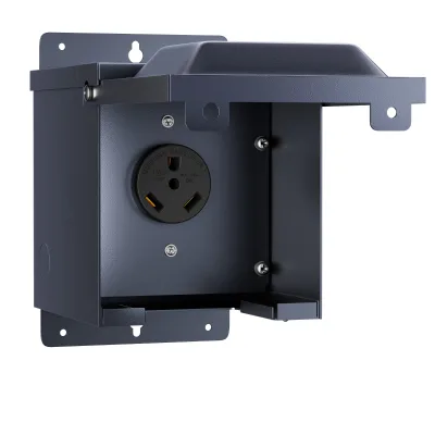 30 Amp Rv Outdoor Power Outlet Box Weatherproof 125V RV Power Outlet Panel for RV Camper Trailer Motorhome
