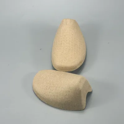 Wholesale Natural Brown Molded Paper Pulp Shoe Toe Tree Eco Recyclable Shoe Toe Support Shaper Custom Shoe Packaging Insert
