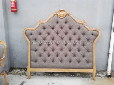 2016 New Soft Bed Headboard Wood Carved Headboard Fabric Upholstered Headboard