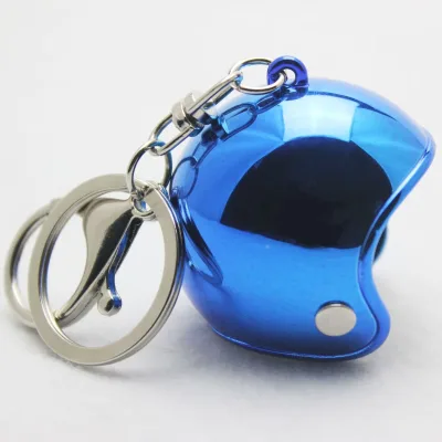 High Quality Durable Eco-Friendly Colorful Plastic Zinc Alloy Motorcycle Helmet Keychain Factory-Boutique Luggage Pendant Unique
