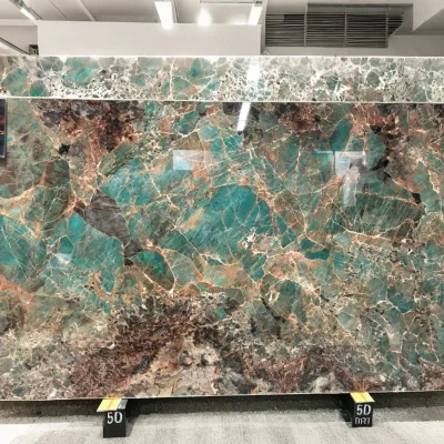 Modern Style Luxury Premium Amazon Green Marble Slab Suitable for Hotel Villa Kitchen Living Room Countertop